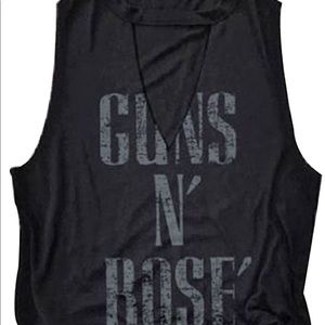 Guns & Rosé choker sleeveless shirt - Graphic tee